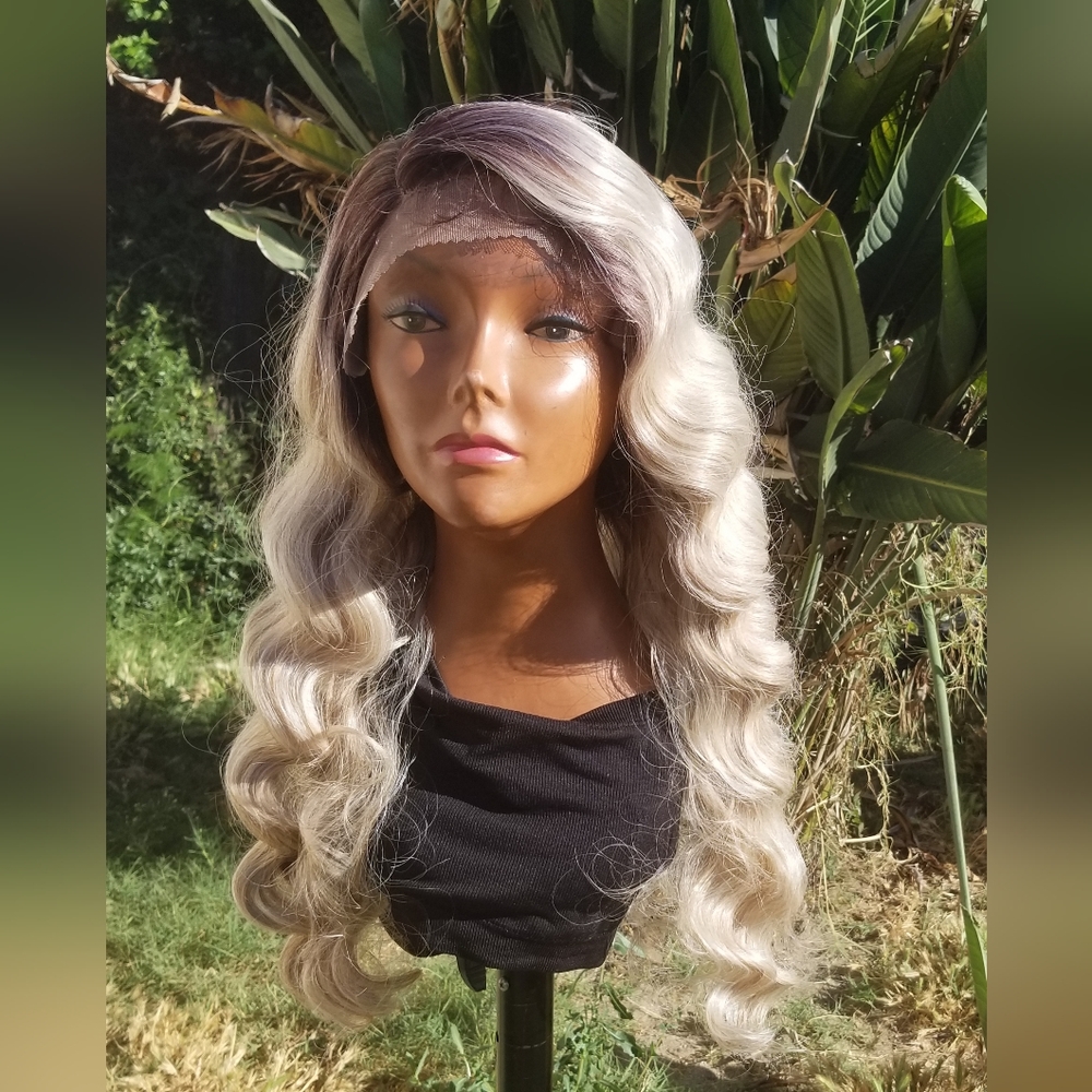 Ash Blonde Hollywood Deep Wave Wig